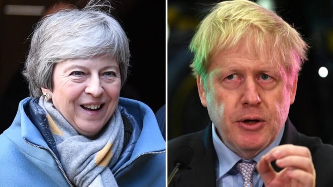 Theresa May and Boris Johnson
