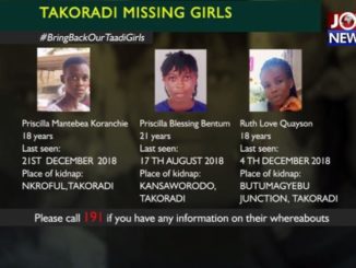 From left: Priscilla Mantebea Koranche, Priscilla Boateng Bentum and Ruth Love Quayeson are part of the 7 missing girls