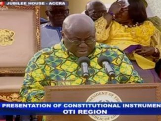 Nana Addo anounces Dambai as capitall for Oti Region