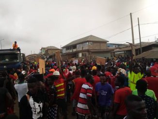 Tarkwa goes wild over deplorable roads